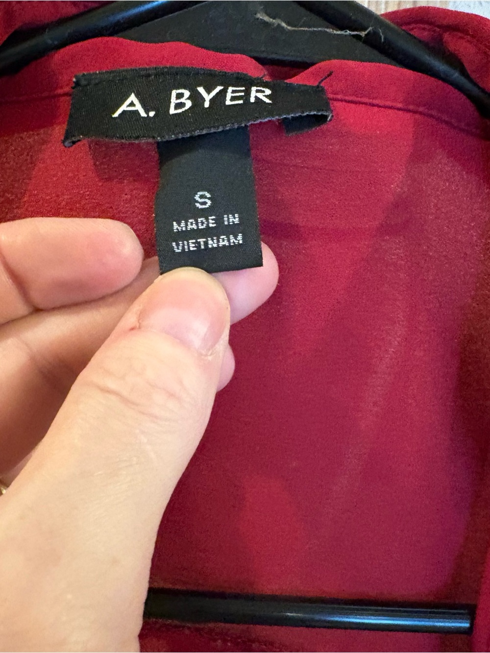 A. Byer Burgundy Red Dress